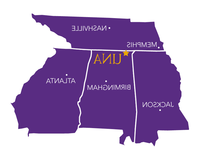 Map of University of North Alabama 校园